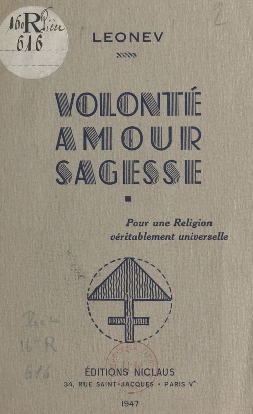 Couverture ebook de Volonté, amour, sagesse, de Leonev
