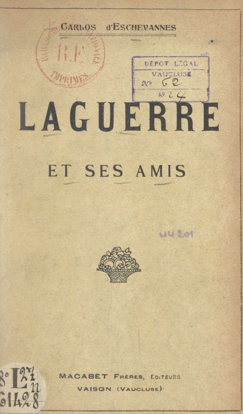 ebook cover of Laguerre et ses amis, by Carlos D'Eschevannes