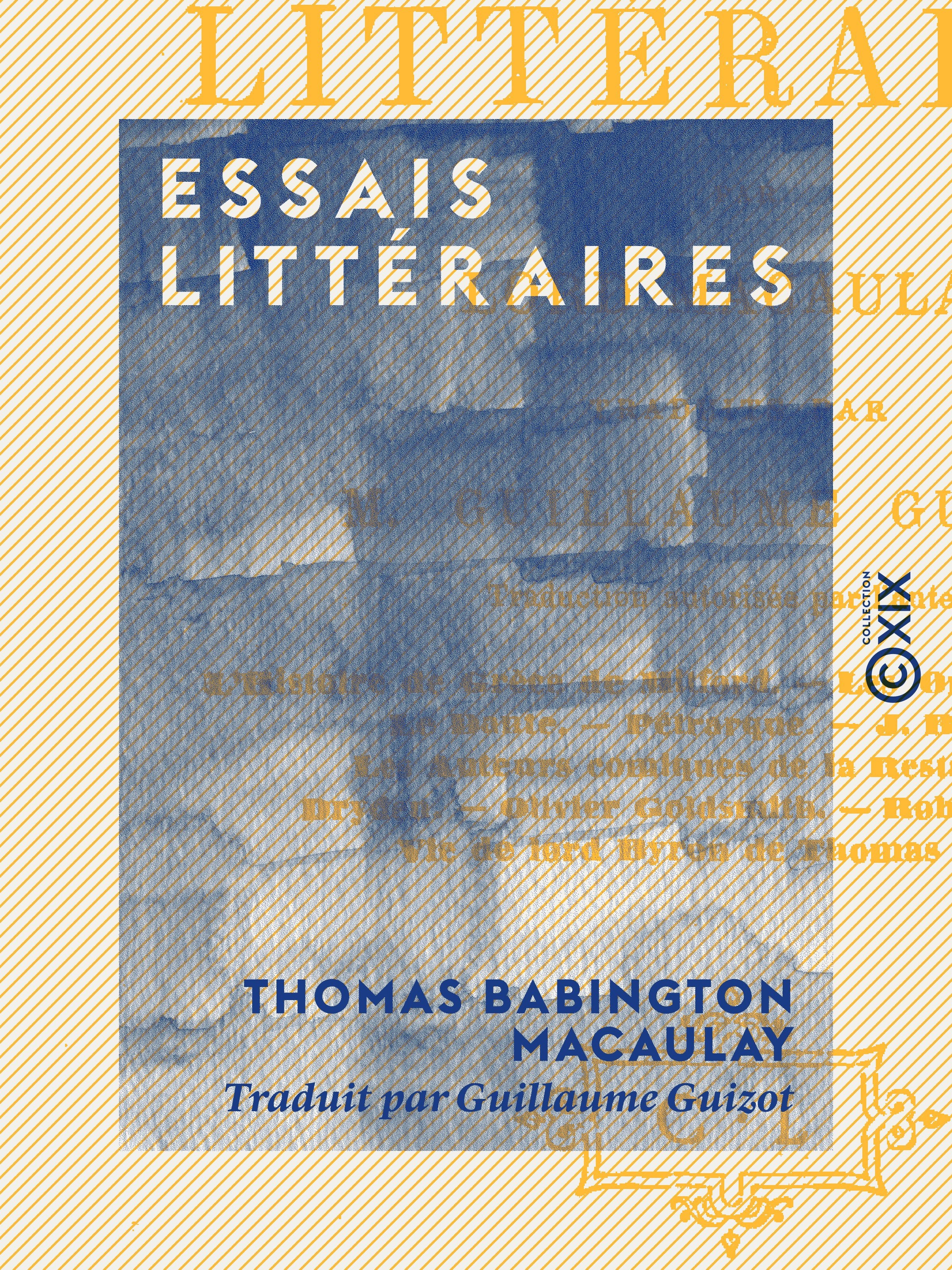 Couverture ebook de Essais littéraires, de Thomas Babington Macaulay