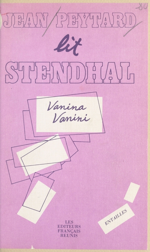 Couverture ebook de Voix et traces narratives chez Stendhal, de Jean Peytard