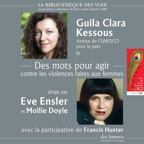 audiobook cover of Des mots pour agir contre les violences faites aux femmes, by Eve Ensler, Mollie Doyle