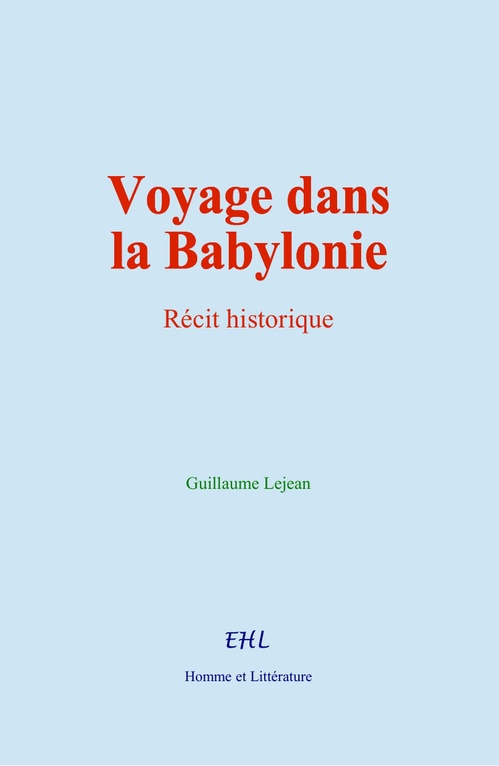 Couverture ebook de Voyage dans la Babylonie, de Guillaume Lejean