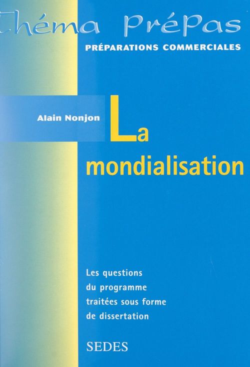 Couverture ebook de La mondialisation, de Alain Nonjon