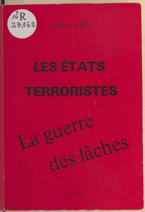 Couverture ebook de Les États terroristes et la guerre des lâches, de Suzanne Labin