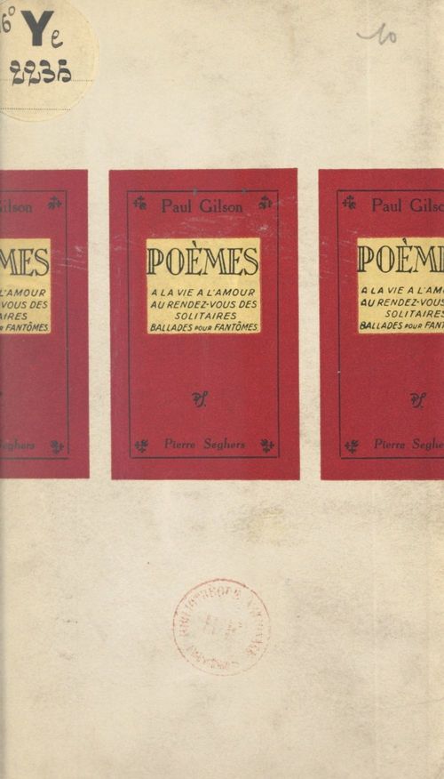 Couverture ebook de Poèmes, de Paul Gilson