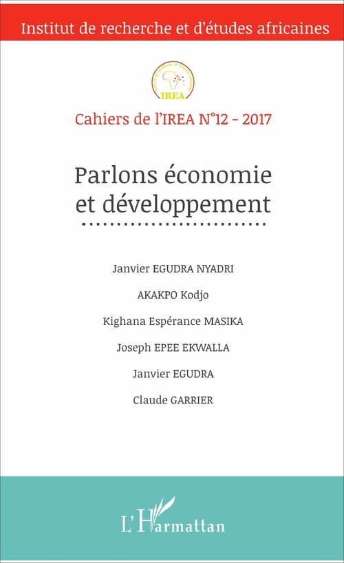 Couverture ebook de Parlons économie et développement, de Cahiers De L'Irea