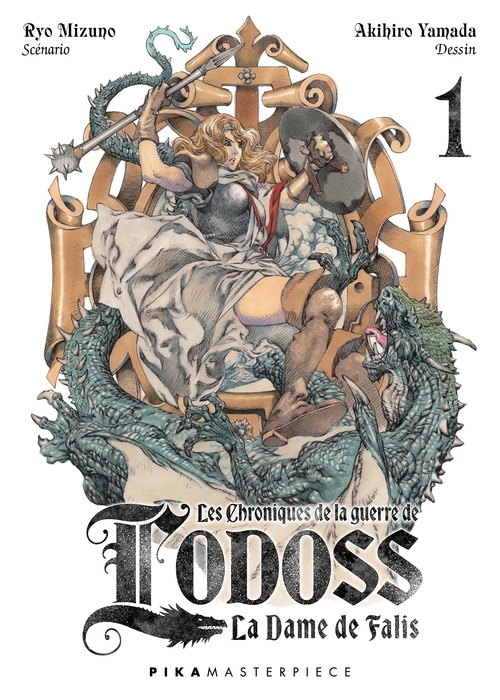 Couverture ebook de Les Chroniques de la Guerre de Lodoss - La Dame de Falis T01, de Akihiro Yamada