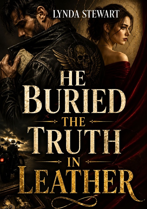 Couverture ebook de He Buried the Truth in Leather, de Lynda Stewart