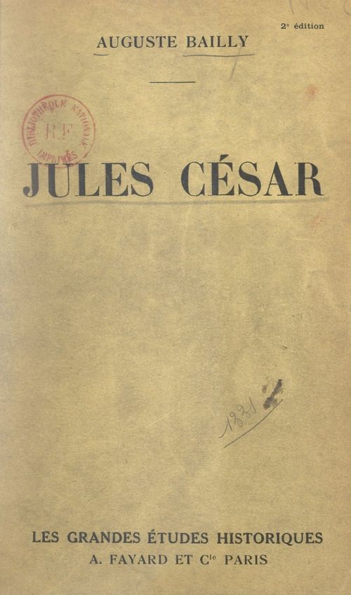 ebook cover of Jules César, by Auguste Bailly