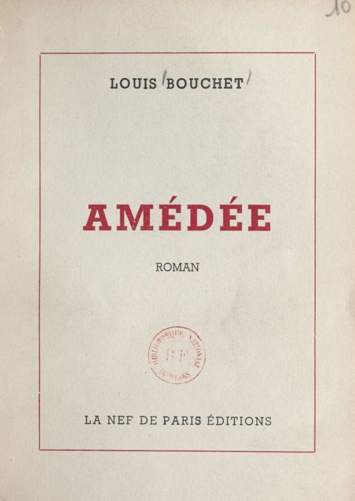 Couverture ebook de Amédée, de Louis Bouchet