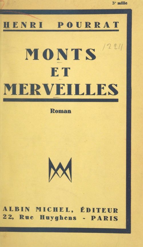 ebook cover of Monts et merveilles, by Henri Pourrat