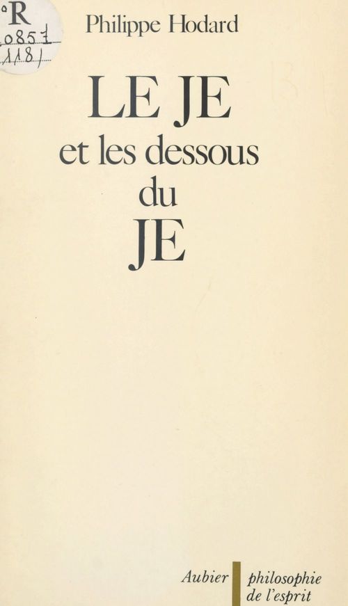 Couverture ebook de Le JE et les dessous du JE, de Philippe Hodard