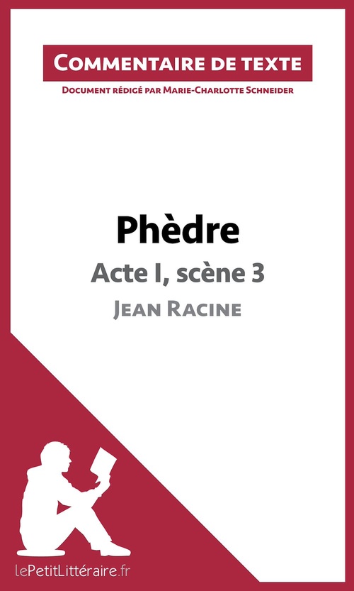 ebook cover of Phèdre de Racine - Acte I, scène 3, by Marie-charlotte Schneider