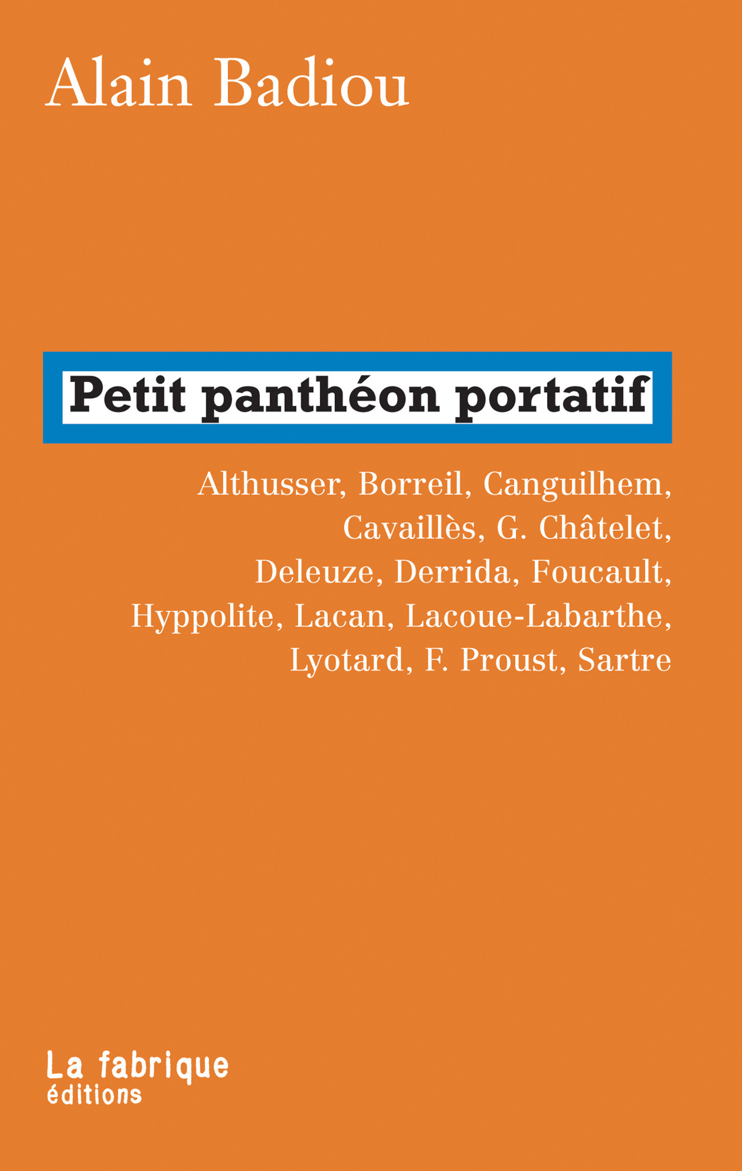 Couverture ebook de Petit panthéon portatif, de Alain Badiou