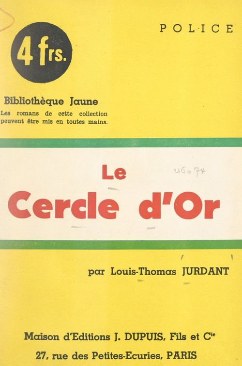 ebook cover of Le cercle d'or, by Louis-Thomas Jurdant