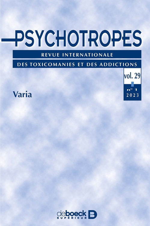 Couverture ebook de Psychotropes vol. 29 - 2023/1, de Collectif