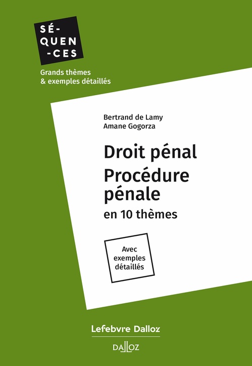Couverture ebook de Droit pénal Procédure pénale - En 10 thèmes, de Amane Gogorza, Bertrand de Lamy
