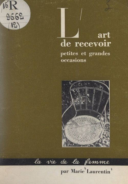 Couverture ebook de L'art de recevoir, de Marie Laurentin