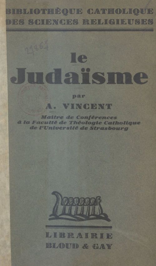 ebook cover of Le judaïsme, by Albert Vincent