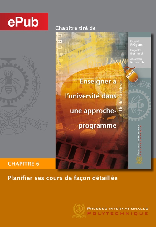 ebook cover of Planifier ses cours de façon détaillée (Chapitre), by Huguette Bernard, Anastassis Kozanitis, Richard Prégent