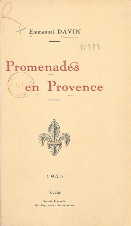 Couverture ebook de Promenades en Provence, de Emmanuel Davin