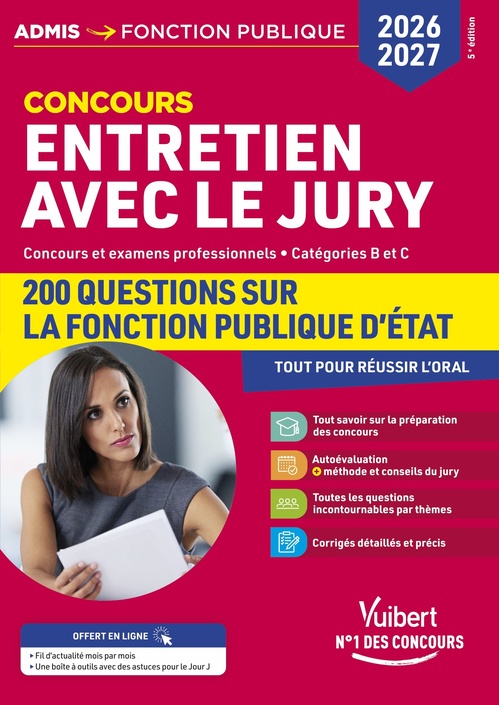 ebook cover of Entretien avec le jury - 200 questions sur la fonction publique d'État - 2026-2027, by Hervé Macquart