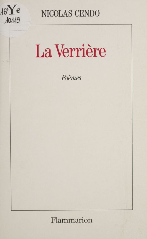 Couverture ebook de La Verrière, de Nicolas Cendo