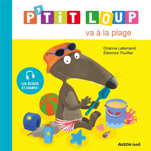 Couverture audiobook de P´tit Loup va à la plage, de Orianne Lallemand