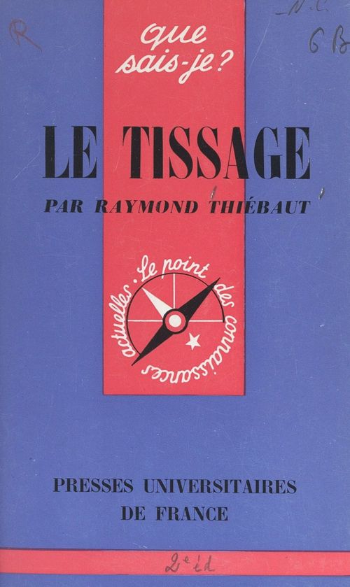 ebook cover of Le tissage, by Raymond Thiebaut