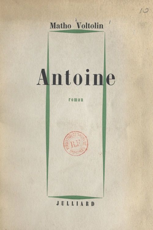 Couverture ebook de Antoine, de Matho Voltolin