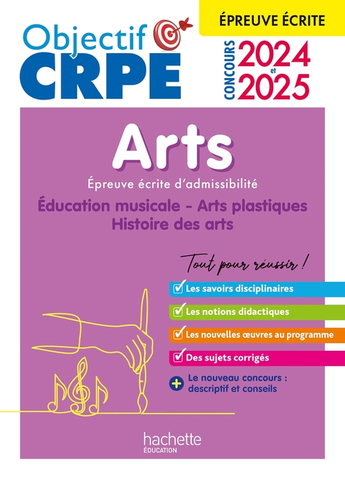 ebook cover of Objectif CRPE 2025 - Arts - Epreuve écrite d'admissibilité, by Philippe Coubetergues, Sandrine David, Anne Dubrel, Anne-Sophie Molinié, Catherine Sajous