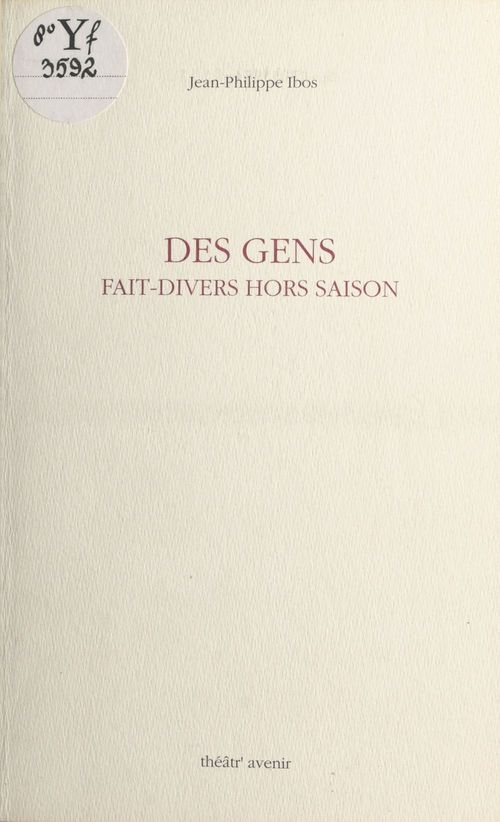 Couverture ebook de Des gens, fait-divers hors saison, de Ibos J.P