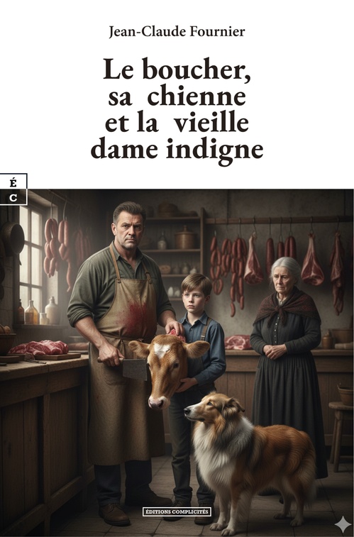 Couverture ebook de Le boucher, sa chienne et la vieille dame indigne, de Jean-Claude Fournier