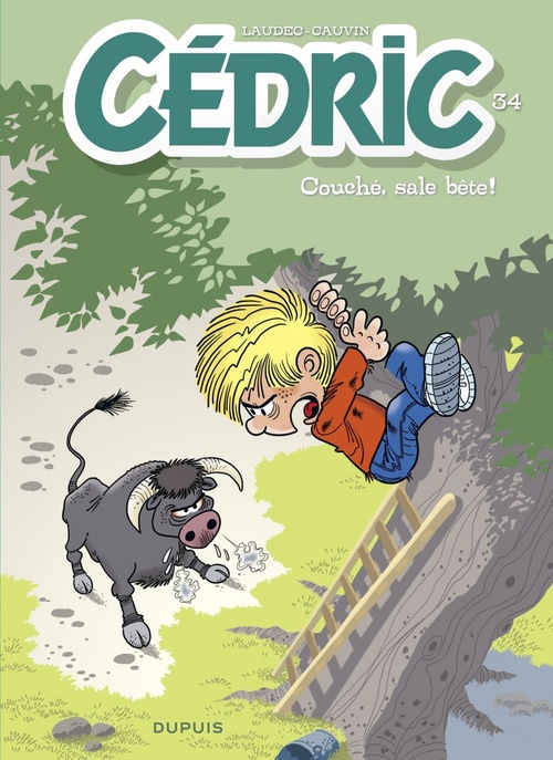 Couverture ebook de Cédric - Tome 34 - Couché, sale bête !, de Raoul Cauvin, Laudec