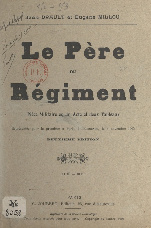 ebook cover of Le père du régiment, by Eugene Millou, Jean Drault