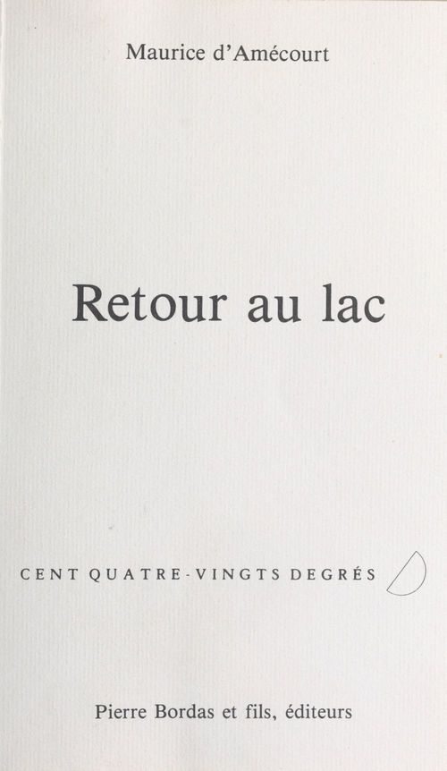 Couverture ebook de Retour au lac, de Amecourt