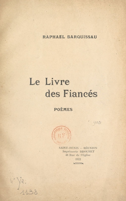 ebook cover of Le livre des fiancés, by Raphael Barquissau