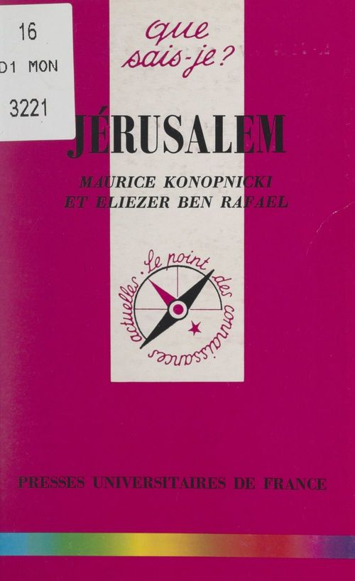 ebook cover of Jérusalem, by Eliezer Ben rafael, Maurice Konopnicki