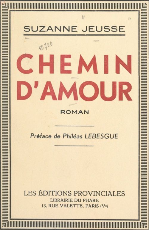 ebook cover of Chemin d'amour, by Suzanne Jeusse