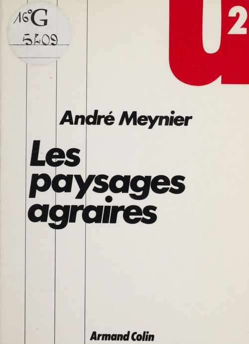 Couverture ebook de Les Paysages agraires, de Collectif