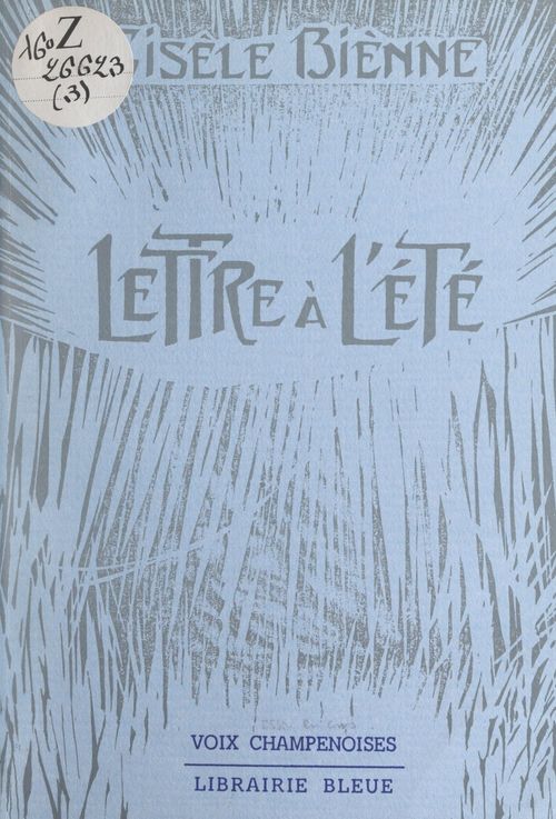 Couverture ebook de Lettre à l'été, de Gisele Bienne