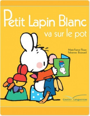 Couverture ebook de Petit Lapin Blanc va sur le pot, de Marie-France Floury
