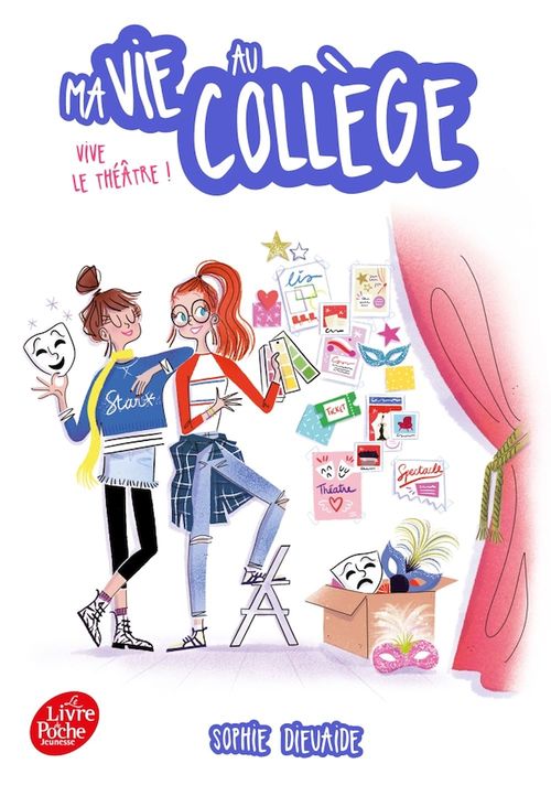 Couverture ebook de Ma vie au collège - Vive le théâtre, de Sophie Dieuaide