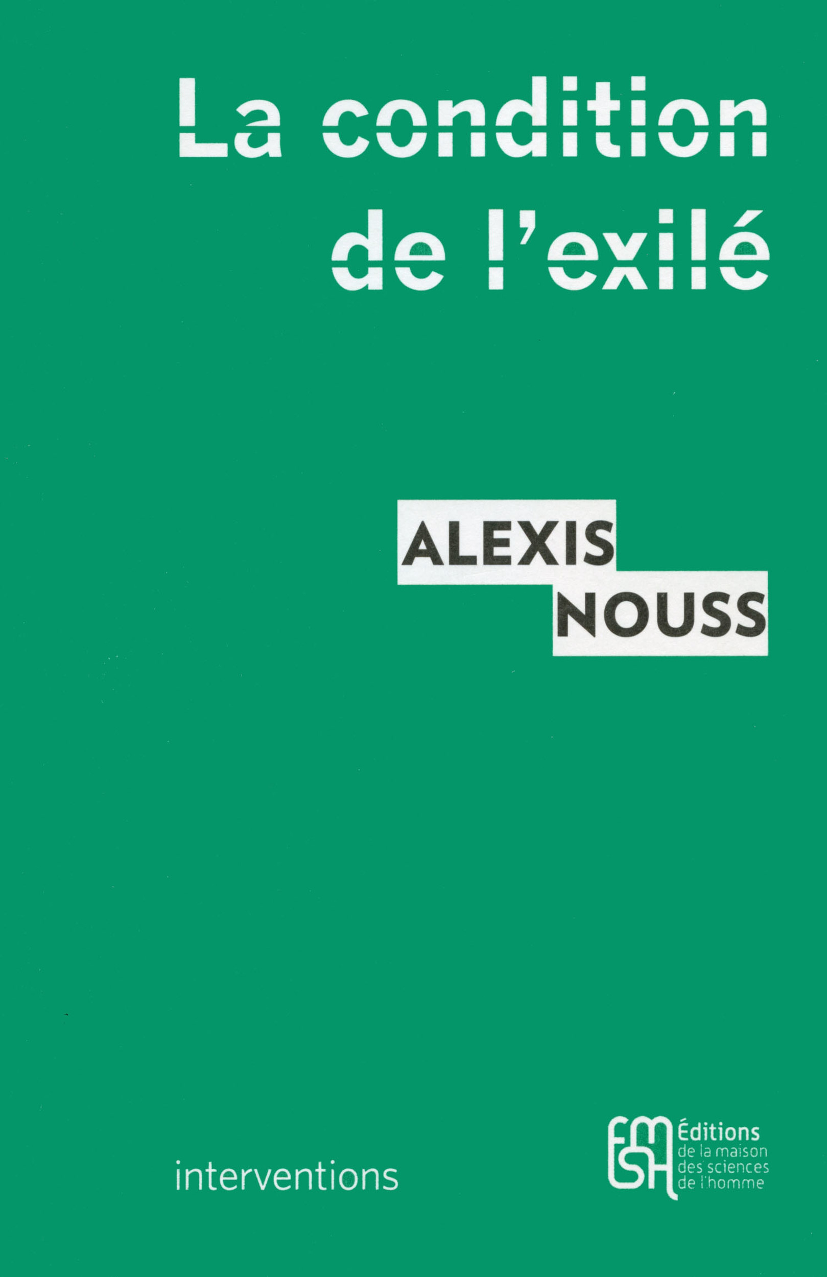 ebook cover of La condition de l´exilé, by Alexis Nouss