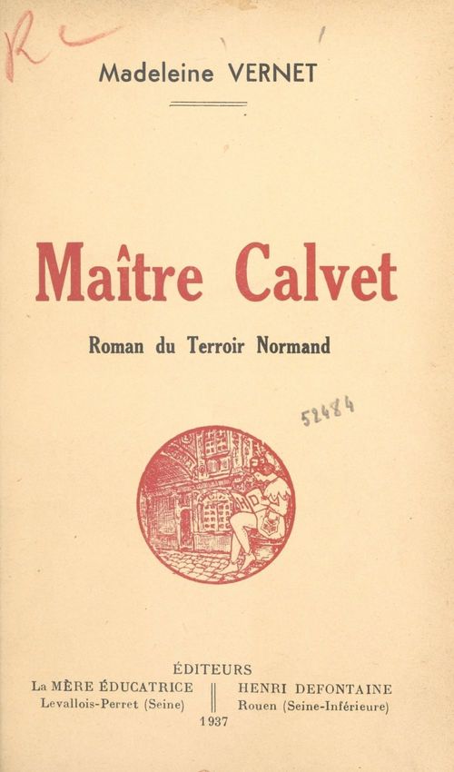 ebook cover of Maître Calvet, by Madeleine Vernet