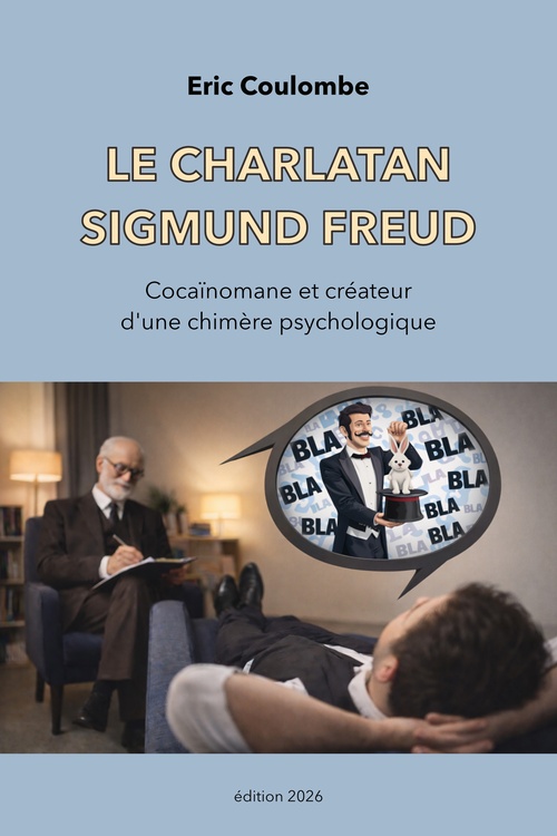 Couverture ebook de Le charlatan Sigmund Freud, de Eric Coulombe