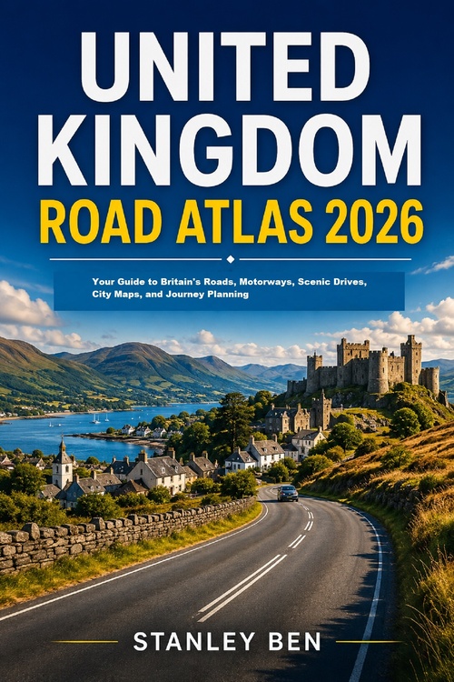 Couverture ebook de United Kingdom Road Atlas 2026, de Stanley Ben