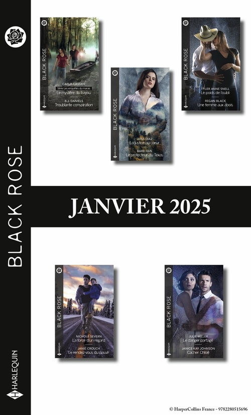Couverture ebook de Pack mensuel Black Rose - 10 romans (Janvier 2025), de Collectif