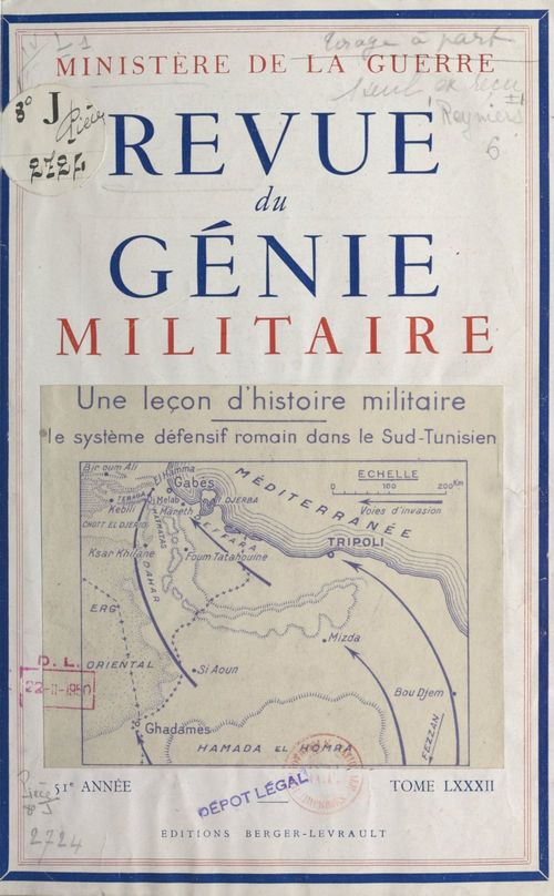 Couverture ebook de Une leçon d'histoire militaire : le système défensif romain dans le Sud-Tunisien, de Francois Reyniers