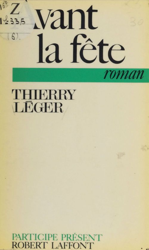 ebook cover of Avant la fête, by Thierry Leger